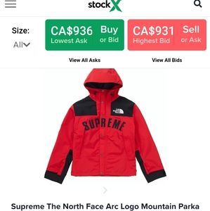 Supreme The North Face Arc Logo Mountain P…
